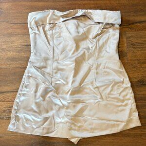 Altar'd State Cream Strapless Dress